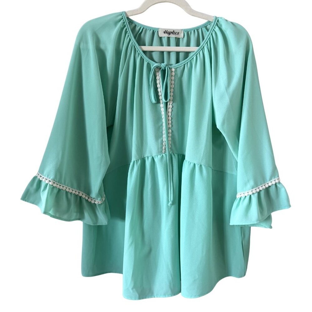 NWOT Haptics Flowly Tie-Neck Babydoll Top - Size L